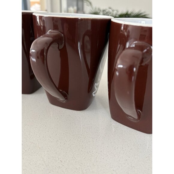 Lot of 4 McDonald’s Limited Edition 001 Brown McCafe 2014 Coffee Mugs Cups - Picture 8 of 13